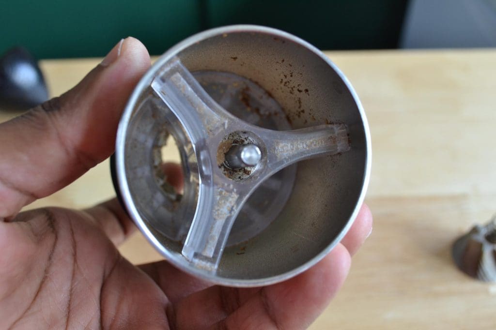 Commandante with hand crank and burr removed