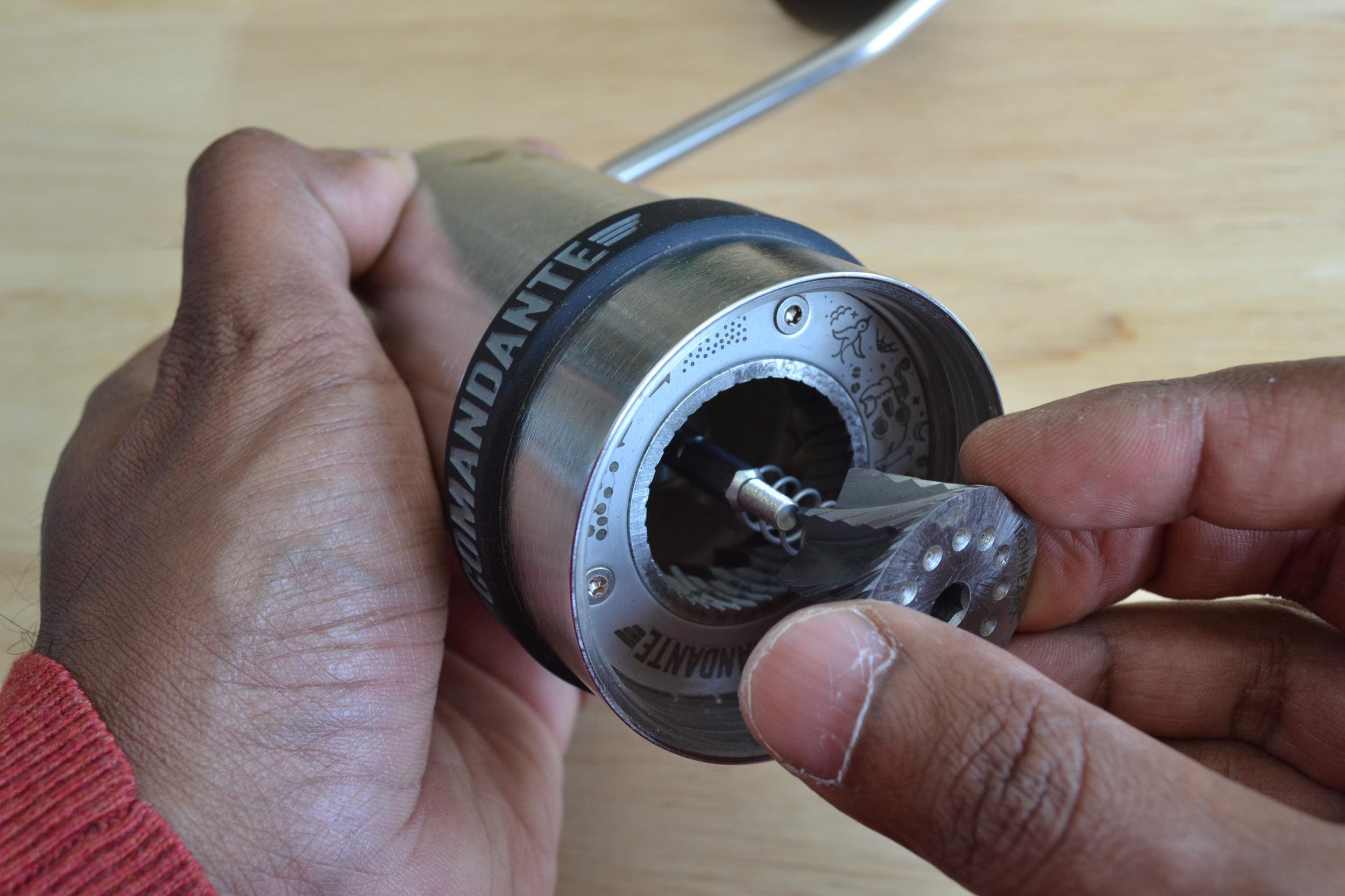 Commandante install burr and spring